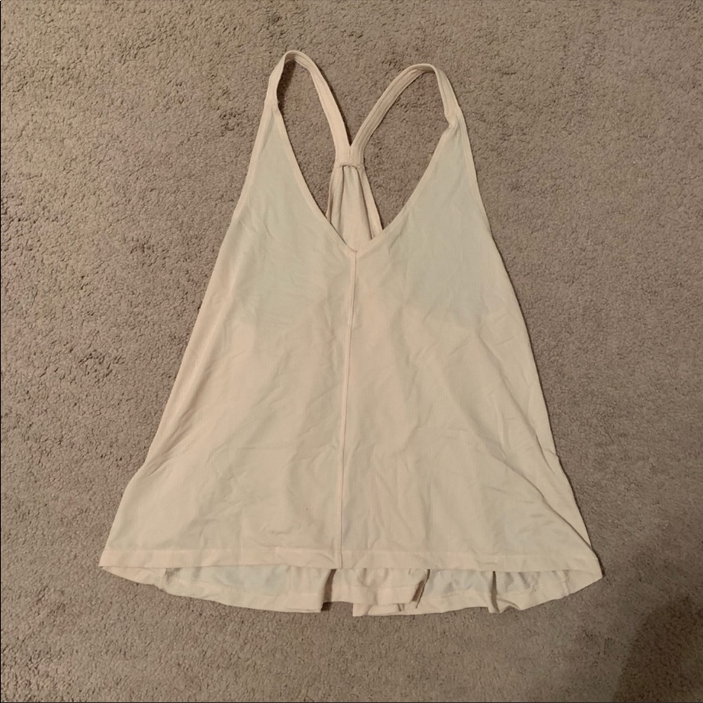 Pink lulu lemon flowy tank top